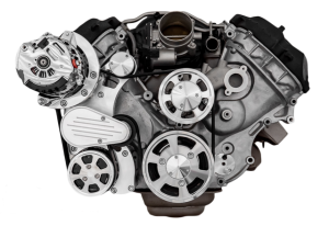 CVF Racing - CVF Ford Coyote 5.0L Compact Serpentine System with AC & ALT, High Flow Water Pump - Polished (All Inclusive) - Image 2