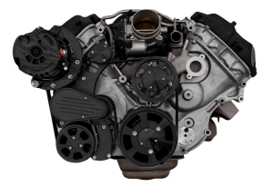 CVF Racing - CVF Ford Coyote 5.0L Compact Serpentine System with AC & ALT, High Flow Water Pump - Black (All Inclusive) - Image 2