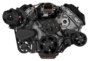 CVF Racing - CVF Ford Coyote 5.0L Compact Serpentine System with PS & ALT, High Flow Water Pump - Black (All Inclusive) - Image 2