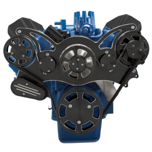 CVF Racing - CVF SBF FE Serpentine System with Alternator, For High Flow Water Pump - Black Diamond (All Inclusive) - Image 3