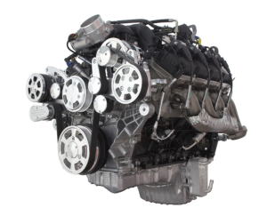 CVF Ford 7.3L Godzilla Serpentine System with AC, Alt & PS For High Flow Water Pump - Polished (All Inclusive)