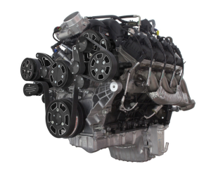 CVF Ford 7.3L Godzilla Serpentine System with AC, Alt & PS For High Flow Water Pump - Black Diamond (All Inclusive)