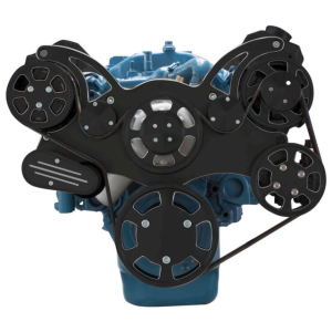 CVF Racing - CVF SBM Serpentine System with AC, Power Steering & Alternator For High Flow Water Pump - Black Diamond (All Inclusive) - Image 2