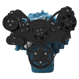 CVF Racing - CVF SBM Serpentine System with AC & Alternator For High Flow Water Pump - Black (All Inclusive) - Image 2