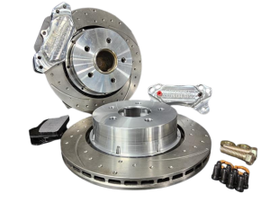 Aerospace Toyota Supra MK5 A90 2019-2023 4 Piston Front Pro Street Dimpled & Slotted Drag Disc Brakes
