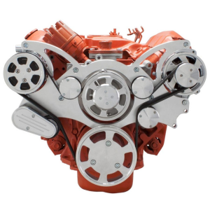 CVF Racing - CVF BBM Serpentine System with Air Conditioning & Alternator For High Flow Water Pump - Polished (All Inclusive) - Image 2
