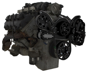 CVF Racing - CVF Gen III Hemi Serpentine System with Power Steering & Alternator For High Flow Water Pump - Black Diamond (All Inclusive) - Image 3