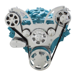 CVF Racing - CVF Pontiac 350-400, 428 & 455 V8 Serpentine System with AC & Alternator For High Flow Water Pump - Polished (All Inclusive) - Image 2