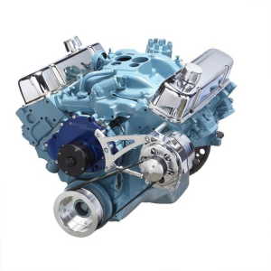 CVF Pontiac 350-400, 428 & 455 V8 Serpentine Conversion System with Alternator Bracket For Electric Water Pump - Polished