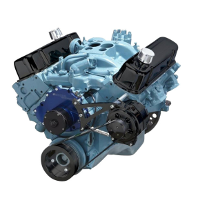 CVF Pontiac 350-400, 428 & 455 V8 Serpentine Conversion System with Alternator Bracket For Electric Water Pump - Black