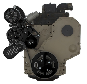 CVF Racing - CVF Cummins Serpentine System with AC & Alternator For High Flow Water Pump - Black Diamond (All Inclusive) - Image 2