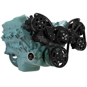 CVF Racing - CVF Buick Big Block 455 Serpentine System with Powersteering, AC & Alternator For High Flow Water Pump - Black Diamond (All Inclusive) - Image 3