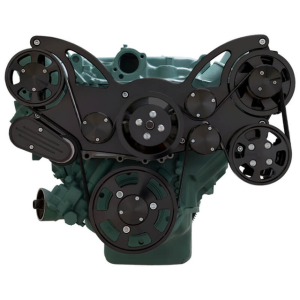 CVF Racing - CVF Buick Big Block 455 Serpentine System with Powersteering & Alternator For High Flow Water Pump - Black (All Inclusive) - Image 2