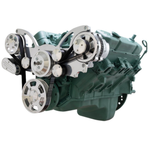 CVF Buick Big Block 455 Serpentine System with Alternator For High Flow Water Pump - Polished (All Inclusive)