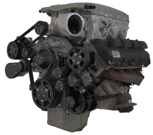 CVF Racing - CVF Wraptor Gen III Hemi Engine Whipple 3.0L Serpentine Bracket System with AC, Power Steering and Alternator - Black (All Inclusive) - Image 1