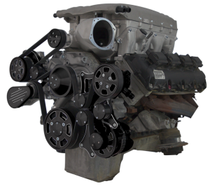 CVF Racing - CVF Wraptor Gen III Hemi Engine Whipple 3.0L Serpentine Bracket System with AC, Power Steering and Alternator - Black Diamond (All Inclusive) - Image 1