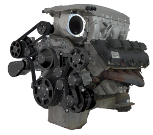 CVF Racing - CVF Wraptor Gen III Hemi Engine Whipple 3.0L Serpentine Bracket System with AC, and Alternator - Black (All Inclusive) - Image 1