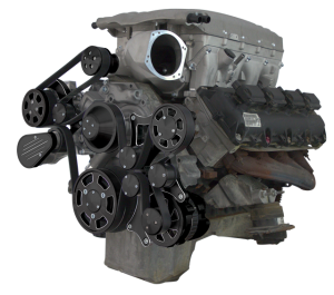 CVF Racing - CVF Wraptor Gen III Hemi Engine Whipple 3.0L Serpentine Bracket System with AC, and Alternator - Black Diamond (All Inclusive) - Image 1