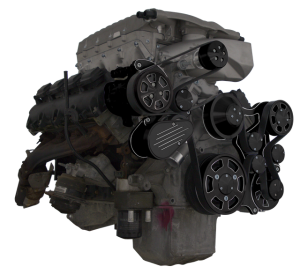 CVF Racing - CVF Wraptor Gen III Hemi Engine Whipple 3.0L Serpentine Bracket System with AC, and Alternator - Black Diamond (All Inclusive) - Image 2