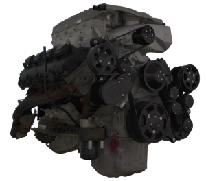 CVF Racing - CVF Wraptor Gen III Hemi Engine Whipple 3.0L Serpentine Bracket System with Power Steering , and Alternator - Black (All Inclusive) - Image 3