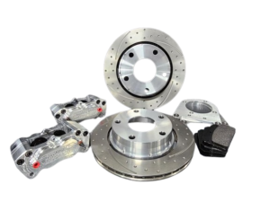Aerospace Components - Aerospace 2007-2018 GM 1500 2WD & 4WD 4 Piston Pro-Street Dimpled & Slotted Rear Drag Disc Brakes - Image 1