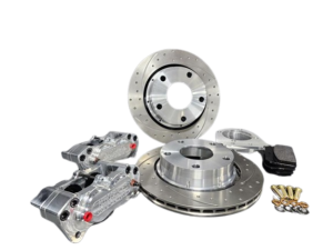 Aerospace Components - Aerospace 2007-2018 GM 1500 2WD & 4WD 4 Piston Pro-Street Dimpled & Slotted Rear Drag Disc Brakes - Image 2