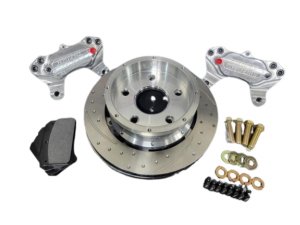 Aerospace Components - Aerospace GM CTS 15-19 / Camaro 16-22 4 Piston Pro Street Dimpled & Slotted Front Drag Disc Brakes - Image 2