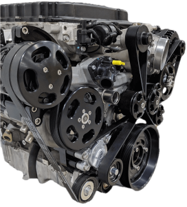 Wegner Automotive - Wegner 8 Rib Serpentine Drive System For LT4 6.2L Using 1.7L OE Eaton Supercharger - Alternator, AC,  PS & ATI 5% Overdrive Balancer (Dry Sump) - Image 2