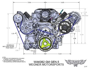 Wegner Automotive - Wegner 8 Rib Serpentine Drive System For LT4 6.2L - Alternator AC, PS, WP (Wet Sump) - Image 3