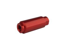 Aeromotive - Aeromotive Filter In-Line 40-Micron Fabric Element 3/8 ? NPT Port Bright-Dip Red SS Series 1-1/4" OD - Image 2