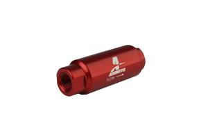 Aeromotive - Aeromotive Filter In-Line 40-Micron Fabric Element 3/8 ? NPT Port Bright-Dip Red SS Series 1-1/4" OD - Image 3