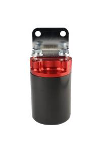 Aeromotive - Aeromotive Filter Canister 10-Micron Fabric Element  3/8" NPT Port Bright-Dip Red Top / Black Cup SS Series - Image 3