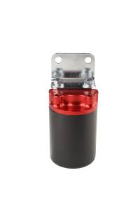 Aeromotive - Aeromotive Filter Canister 100-Micron Stainless Mesh Element  3/8" NPT Port Bright-Dip Red Top / Black Cup SS Series - Image 2