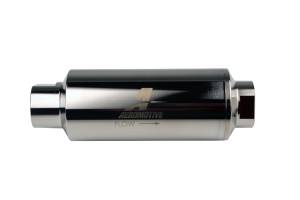 Aeromotive Filter In-Line 10-m Microglass Element ORB-12 Port Black Hardcoat Pro-Series 2-1/2" OD