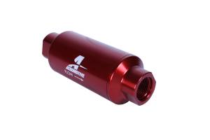 Aeromotive - Aeromotive Filter In-Line 10-Micron Microglass Element ORB-10 Port Bright-Dip Red 2" OD - Image 3