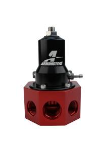 Aeromotive - Aeromotive Extreme Flow EFI Regulator For Belt/Hex Driven Fuel Pumps - Black Anodized W/ Red Base - Image 2