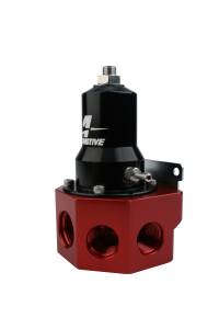 Aeromotive - Aeromotive Extreme Flow EFI Regulator For Belt/Hex Driven Fuel Pumps - Black Anodized W/ Red Base - Image 4