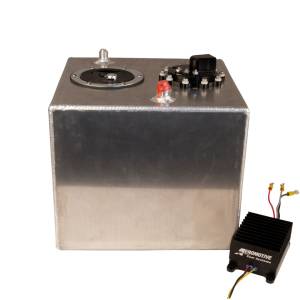 Aeromotive - Aeromotive Brushless 90° A1000 6-Gal Stealth Fuel Cell with True Variable Speed Controller Baffled to control slosh and includes ORB-10 outlet AN-08 return and AN-08 - Rollover protected vent - 19301 - Image 1