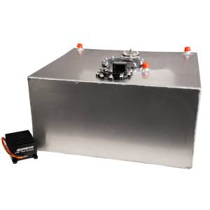 Aeromotive - Aeromotive Brushless 90° A1000 15-Gal Stealth Fuel Cell with True Variable Speed Controller Baffled to control slosh and includes ORB-10 outlet AN-08 return and AN-08 - Rollover protected vent - 19307 - Image 1