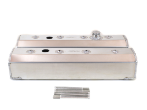 Valve Covers - Canton Valve Covers - Canton Racing Products - Canton Chevy SBC Fabricated Aluminum Tall Valve Covers W/ Fill & PCV
