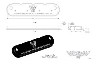 Wegner Automotive - Wegner LS Billet Aluminum Short Valve Covers - Black - Image 3