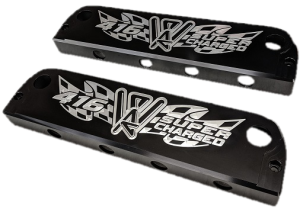 Wegner LS Billet Aluminum Long Valve Covers W/ Coil Cover - Black