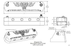 Wegner Automotive - Wegner LS Billet Aluminum Rounded Classic Style Valve Covers W/ Coil Cover - Black - Image 3