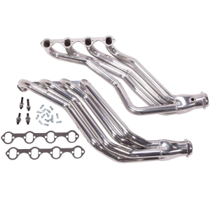 Ford Mustang 1986-1993 351W Swap BBK Performance Polished Silver Ceramic Long Tube Headers 1-3/4"