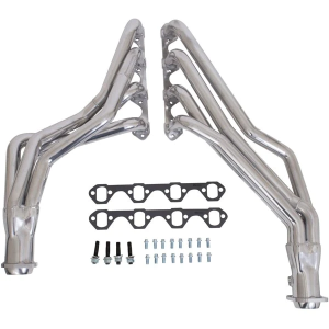 BBK Performance - Ford Mustang 5.0L 1979-1993 BBK Performance Polished Silver Ceramic Long Tube Headers 1-5/8" - Automatic Transmission - Image 1