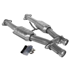 BBK Performance - Ford Mustang 1979-1993 5.0L High Flow Catted H-Pipe 2-1/2" - For Manual Transmission - Image 1