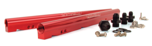 FAST LSXR Billet Fuel Rail Kit For LS3/LS7 - Anodized Red