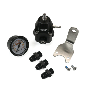 DeatschWerks - DWR1000C Adjustable Fuel Pressure Regulator W/ Pressure Gauge, Mounting Bracket & -6 AN Feed, -6 AN Return Fittings - Image 1