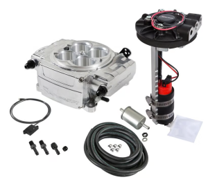 Holley Sniper 2 EFI 4BBL Throttle Body Fuel Injection Kit W/ Bluetooth Module & Universal Returnless Drop-In Module - Polished
