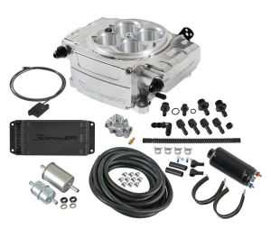 Holley Sniper 2 EFI 4BBL Throttle Body Fuel Injection Kit W/ Bluetooth Module, PDM & Master Fuel System - Polished